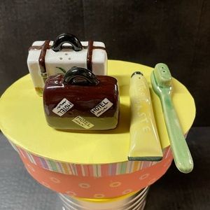 VINTAGE SALT & PEPPER SHAKERS - “TRAVEL ACCESSORIES”